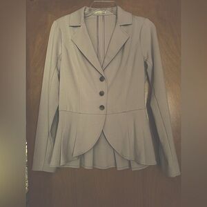 Hinge jacket with removable faux fur collar in size XS